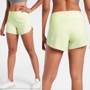 Athleta Run With It Shorts 4.5 Inches- Neon Yellow Size 1X- NWT